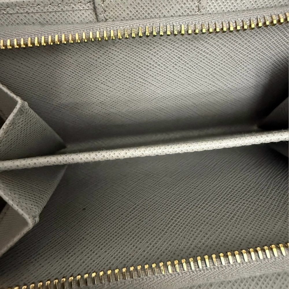 Prada Gray Saffiano Leather Wallet - Picture 9 of 11